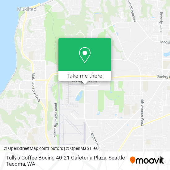 Tully's Coffee Boeing 40-21 Cafeteria Plaza map