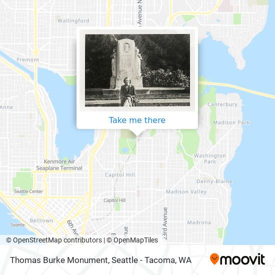 Thomas Burke Monument map