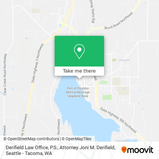 Mapa de Derifield Law Office, P.S., Attorney Joni M. Derifield