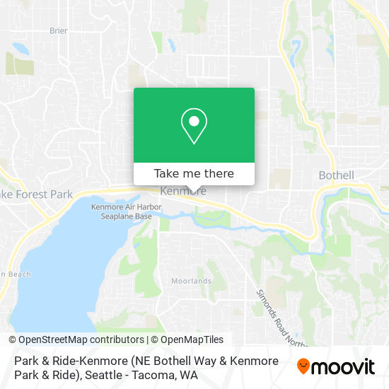 Park & Ride-Kenmore (NE Bothell Way & Kenmore Park & Ride) map