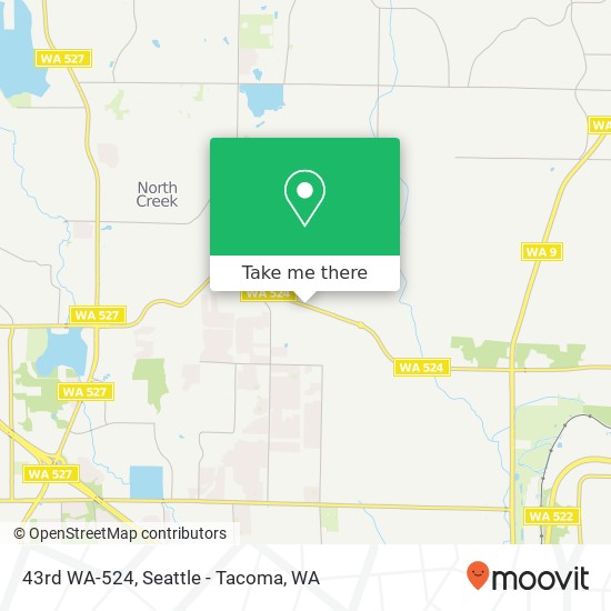 43rd WA-524, Bothell, WA 98012 map