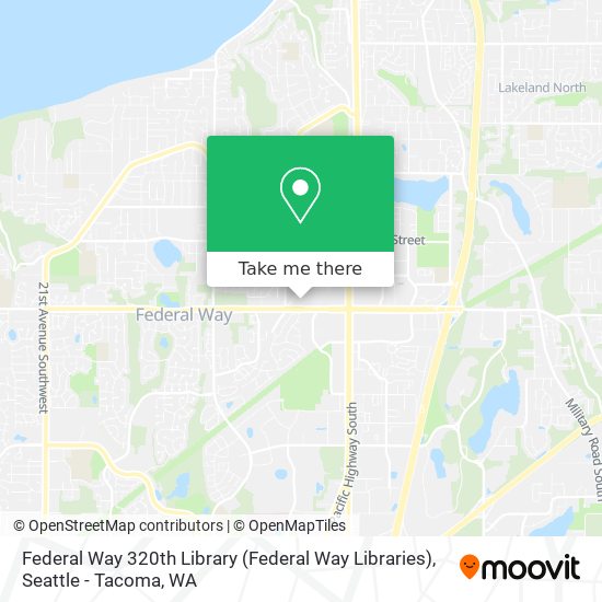 Mapa de Federal Way 320th Library (Federal Way Libraries)