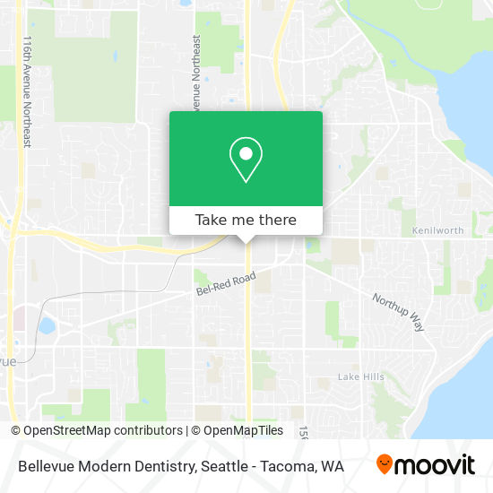 Bellevue Modern Dentistry map