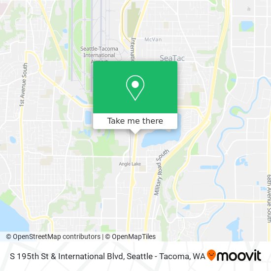 S 195th St & International Blvd map