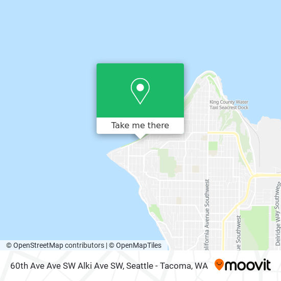 Mapa de 60th Ave Ave SW Alki Ave SW