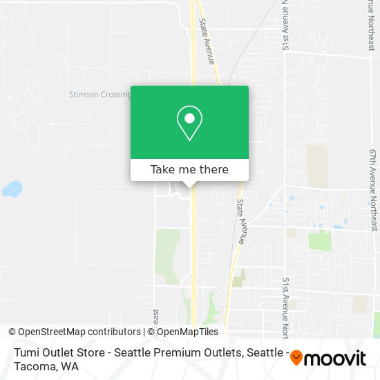 Mapa de Tumi Outlet Store - Seattle Premium Outlets