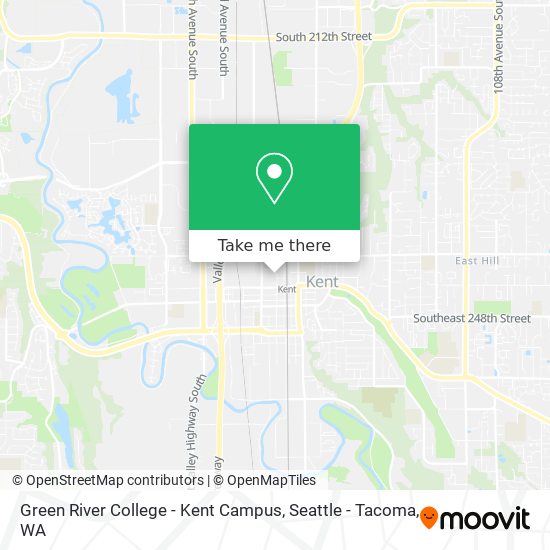 Green River College - Kent Campus map