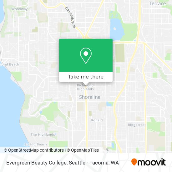 Evergreen Beauty College map