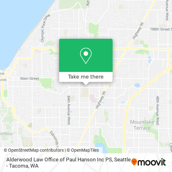 Alderwood Law Office of Paul Hanson Inc PS map