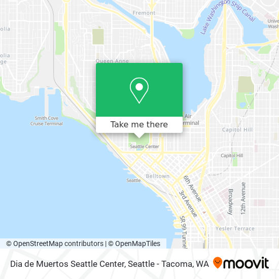 Mapa de Dia de Muertos Seattle Center