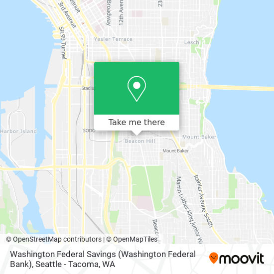 Washington Federal Savings (Washington Federal Bank) map