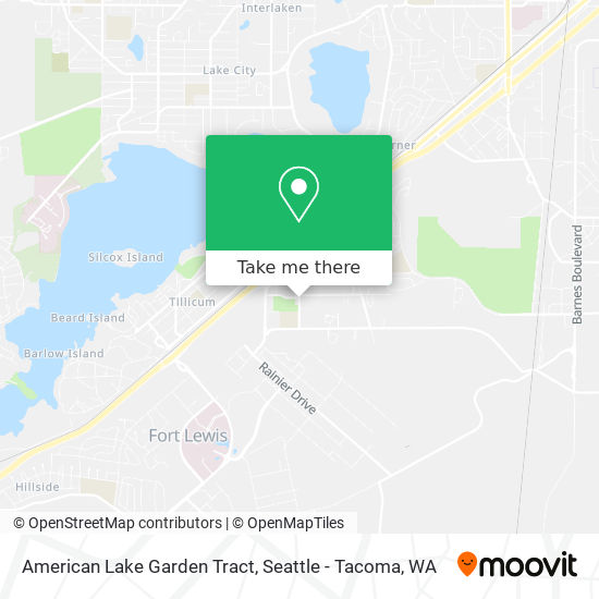 Mapa de American Lake Garden Tract