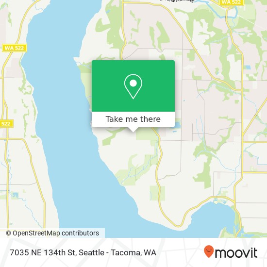 Mapa de 7035 NE 134th St, Kirkland, WA 98034