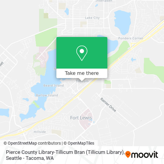 Pierce County Library-Tillicum Bran (Tillicum Library) map