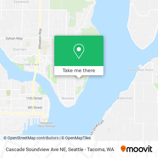 Cascade Soundview Ave NE map