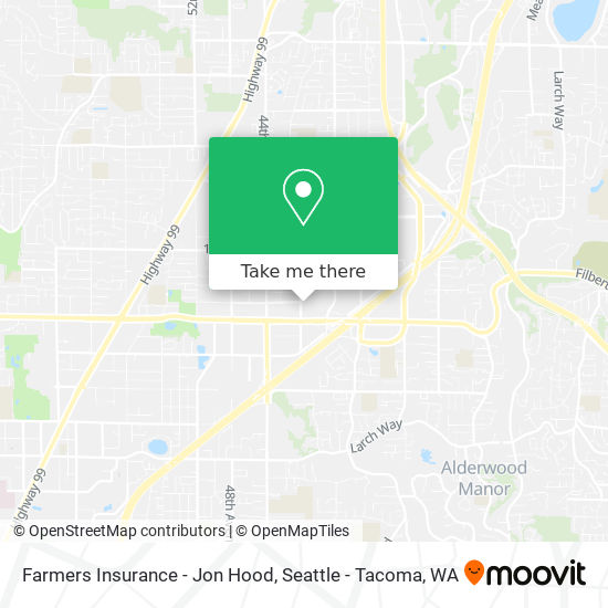 Farmers Insurance - Jon Hood map