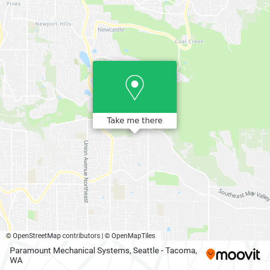 Mapa de Paramount Mechanical Systems