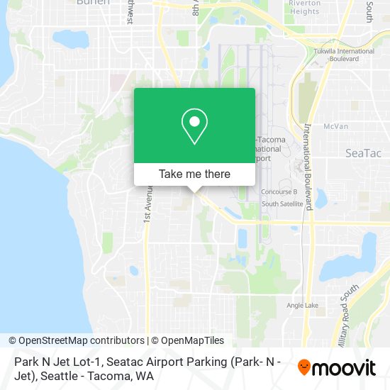Park N Jet Lot-1, Seatac Airport Parking (Park- N -Jet) map