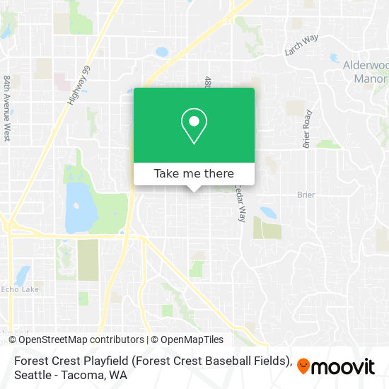 Mapa de Forest Crest Playfield (Forest Crest Baseball Fields)