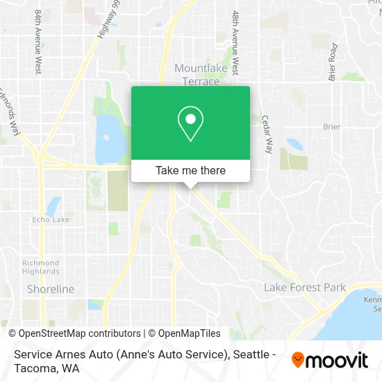 Service Arnes Auto (Anne's Auto Service) map