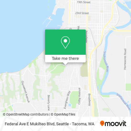 Federal Ave E Mukilteo Blvd map