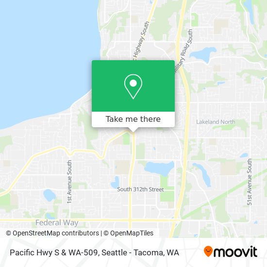 Pacific Hwy S & WA-509 map