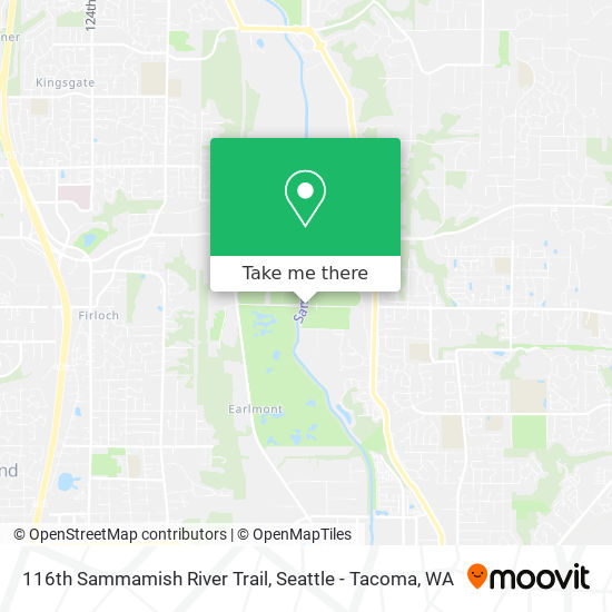 116th Sammamish River Trail map