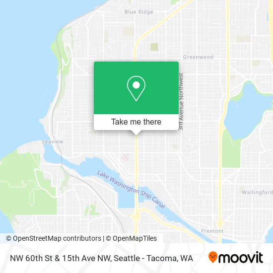 NW 60th St & 15th Ave NW map