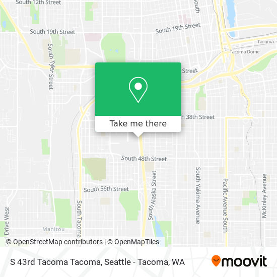 S 43rd Tacoma Tacoma map