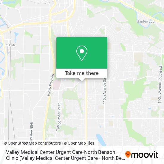 Valley Medical Center Urgent Care-North Benson Clinic map