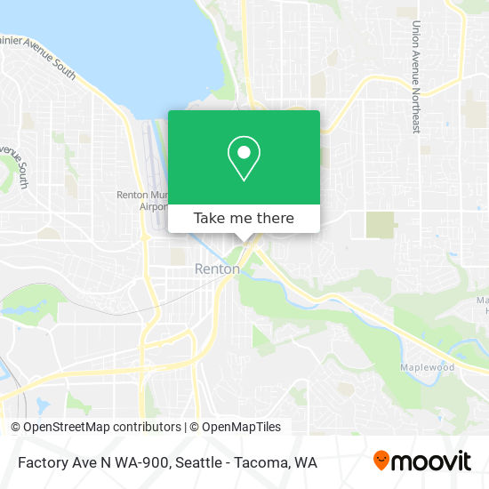 Factory Ave N WA-900 map