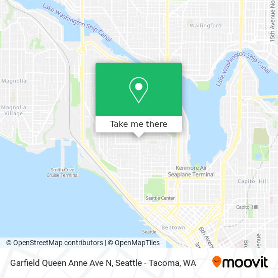 Garfield Queen Anne Ave N map