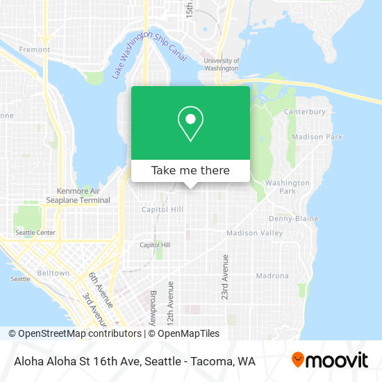 Mapa de Aloha Aloha St 16th Ave