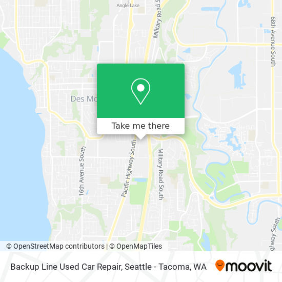 Backup Line Used Car Repair map