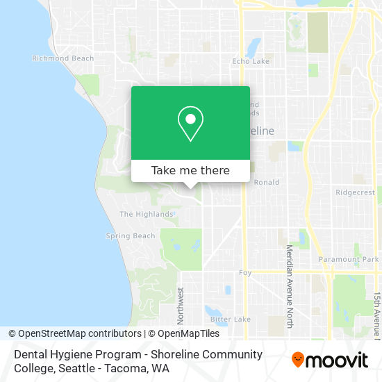 Dental Hygiene Program - Shoreline Community College map