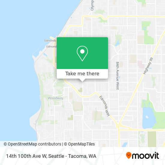 14th 100th Ave W map