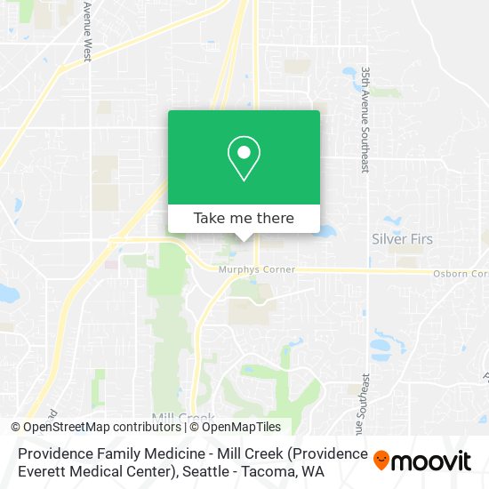 Mapa de Providence Family Medicine - Mill Creek (Providence Everett Medical Center)