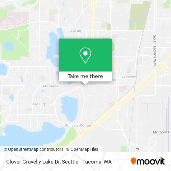 Clover Gravelly Lake Dr map