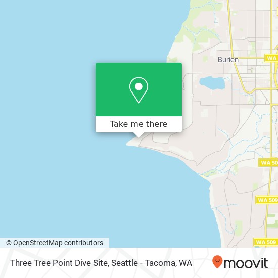 Mapa de Three Tree Point Dive Site, SW 170th St