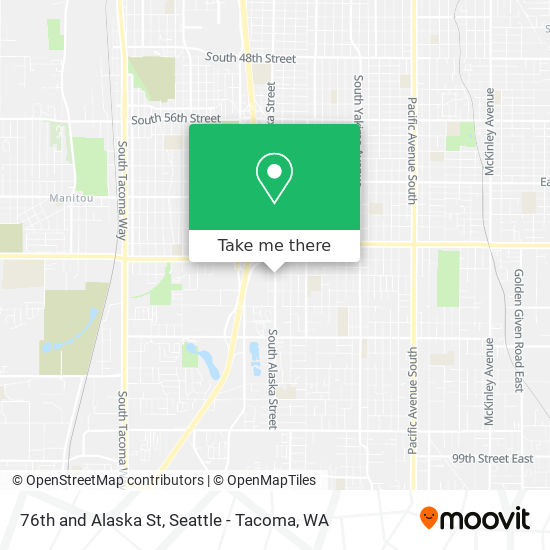 76th and Alaska St map