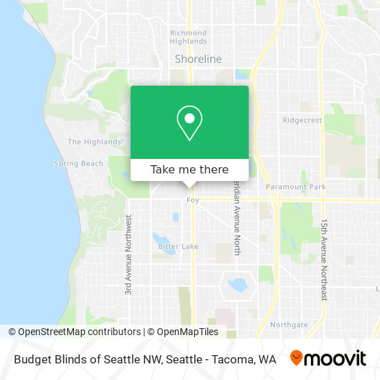 Mapa de Budget Blinds of Seattle NW