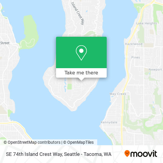 SE 74th Island Crest Way map