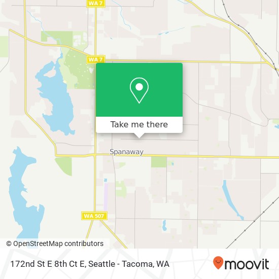 172nd St E 8th Ct E, Spanaway, WA 98387 map