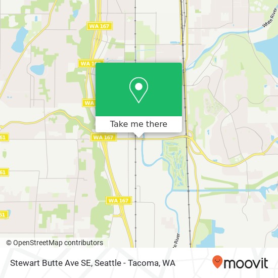 Mapa de Stewart Butte Ave SE, Pacific, WA 98047