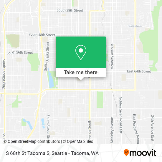 Mapa de S 68th St Tacoma S