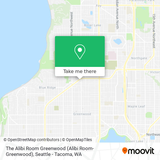 The Alibi Room Greenwood map