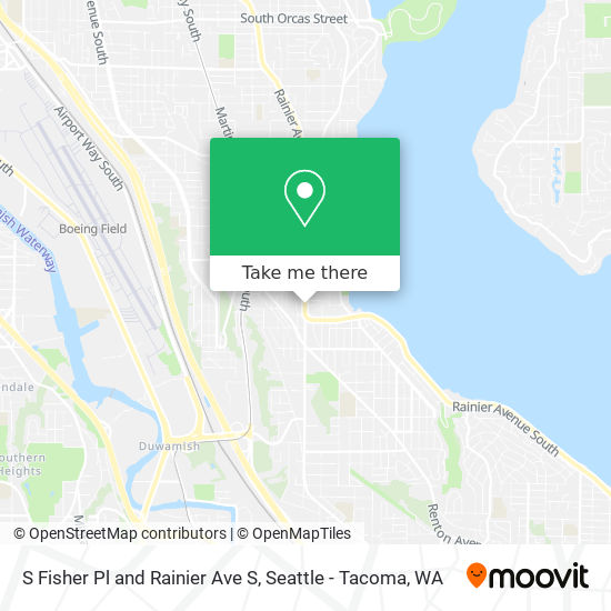 S Fisher Pl and Rainier Ave S map