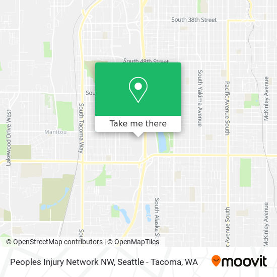 Peoples Injury Network NW map