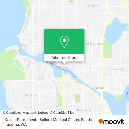 Kaiser Permanente Ballard Medical Center map