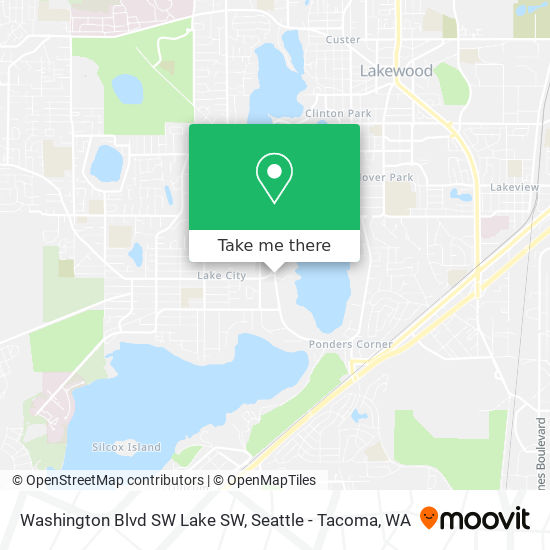 Mapa de Washington Blvd SW Lake SW